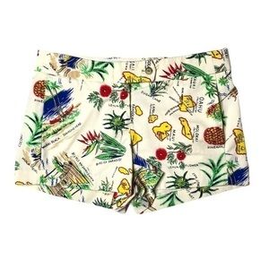 J.Crew Factory Hawaiian Print Chino Shorts Sz 2